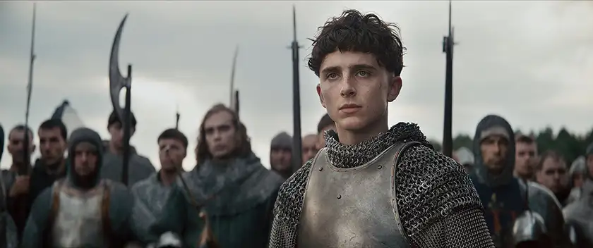 Timothée Chalamet in The King, one of his Top 10 Best Movie Performances Ranked from Worst to Best according to Loud And Clear Reviews