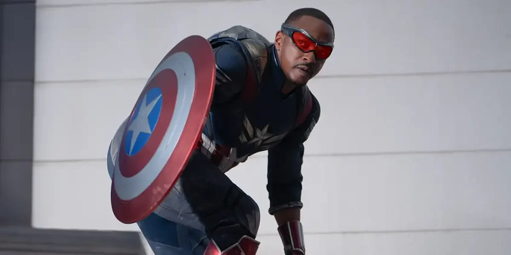 Captain America/Sam Wilson (Anthony Mackie) in Marvel Studios' CAPTAIN AMERICA: BRAVE NEW WORLD.