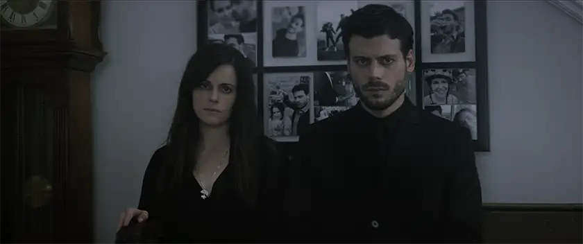 Emily Hampshire and François Arnaud in Mom