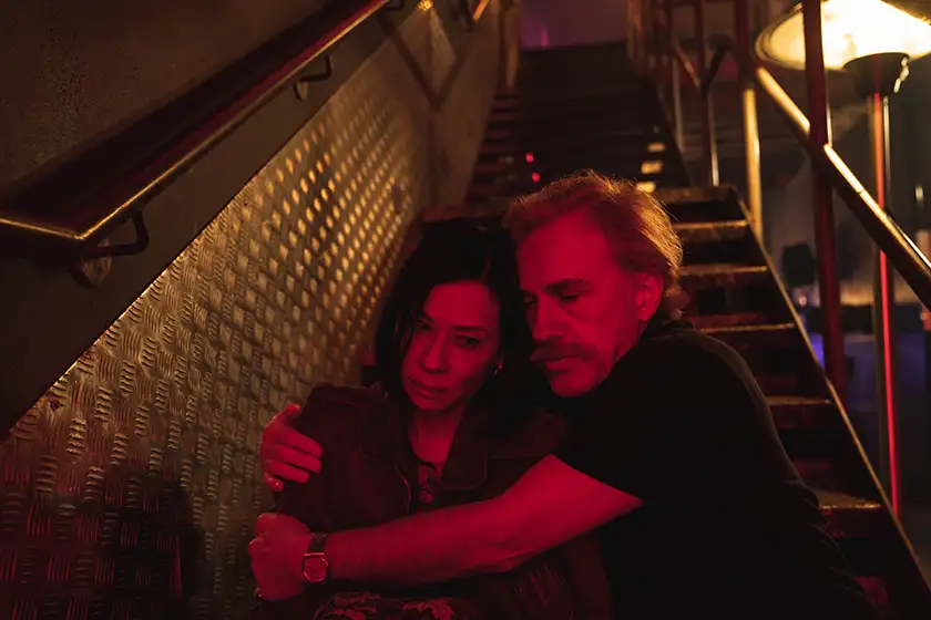 Lucy Liu (L) and Christoph Waltz (R) in Old Guy