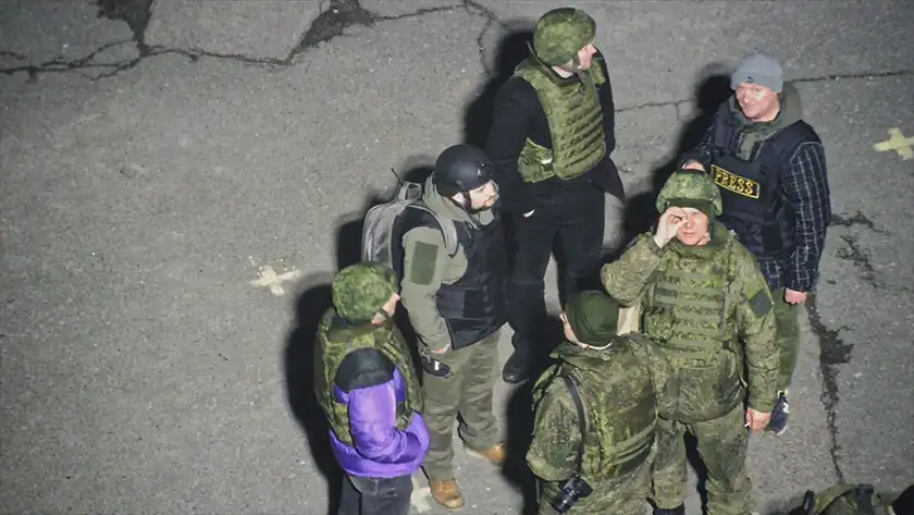 A group of Russian soldiers on CCTV in Special Operation (Spetsialna Operatsiia)