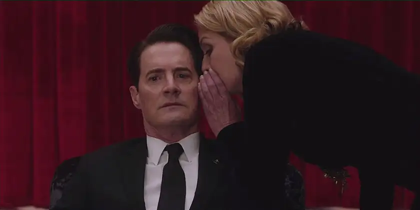 Kyle MacLachlan in Twin Peaks, where the duality of humanity is in full display from the point of view of religion in this David Lynch film