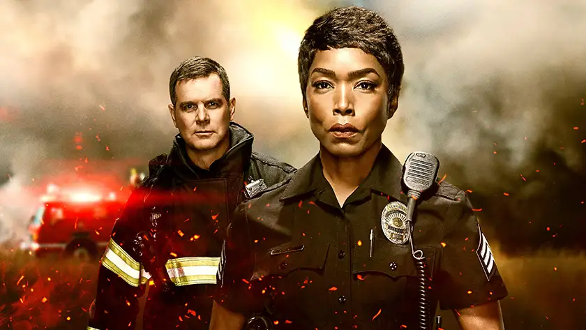 Peter Krause and Angela Bassett in 9-1-1