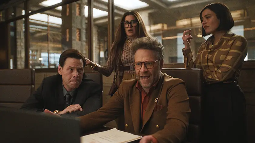  Ike Barinholtz, Kathryn Hahn, Chase Sui Wonders and Seth Rogen in "The Studio" 