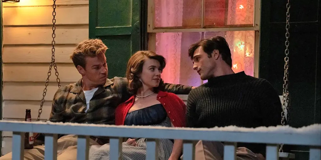 Will Poulter, Daisy Edgar-Jones and Jacob Elordi in On Swift Horses