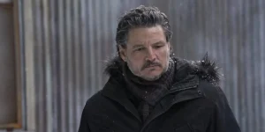 Pedro Pascal looks down in episode 2 of The Last Of Us Season 2