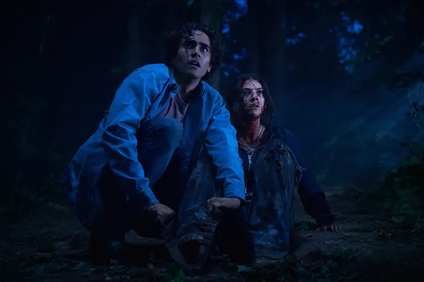 Michael Cimino and Ella Rubin star in the 2025 movie Until Dawn