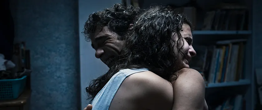 Mélissa Boros and Tahar Rahim in Julia Ducournau's Alpha (2025)