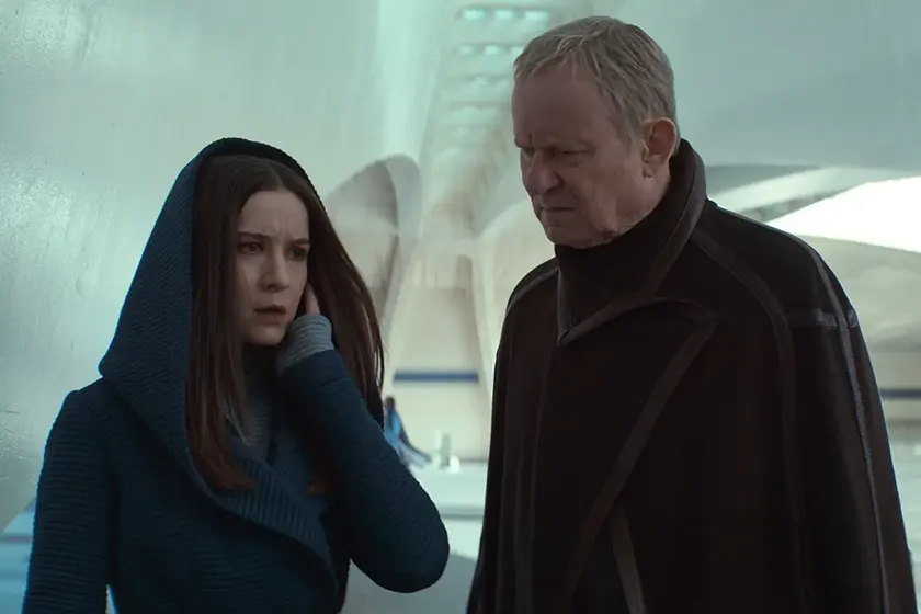 Elizabeth Dulau is Kleya and Stellan Skarsgård is Luthen in Lucasfilm's ANDOR Season 2 Chapter 4 (Episodes 10-12)