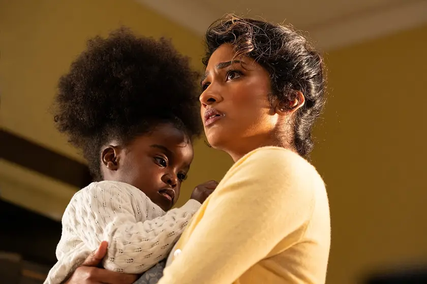 Sienna-Robyn Mavanga-Phipps and Varada Sethu in Season 15 (also known as Season 2) Episode 7 of Doctor Who (2025)