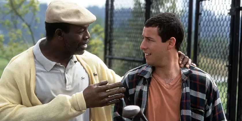 Adam Sandler and Carl Weathers in Happy Gilmore