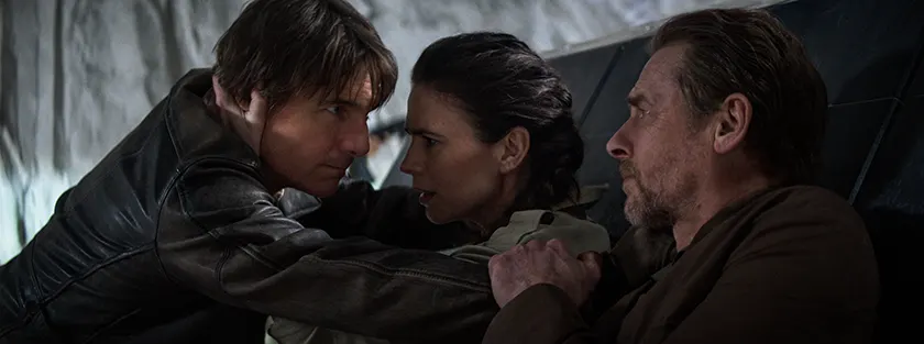 Tom Cruise, Hayley Atwell and Simon Pegg in Mission: Impossible - The Final Reckoning