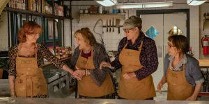 (L-R) Susan Sarandon as Gia, Brenda Vaccaro as Antonella, Lorraine Bracco as Roberta and Talia Shire as Teresa in Nonnas