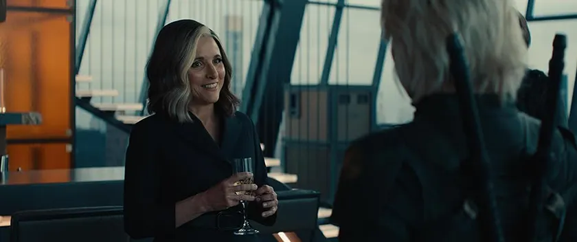 Valentina Allegra de Fontaine (Julia Louis-Dreyfus) in a still from Thunderbolts*, whose ending saves the movie as explained in this Loud And Clear Reviews article