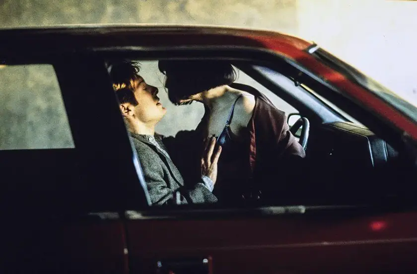 James Spader and Holly Hunter in Crash (1996)