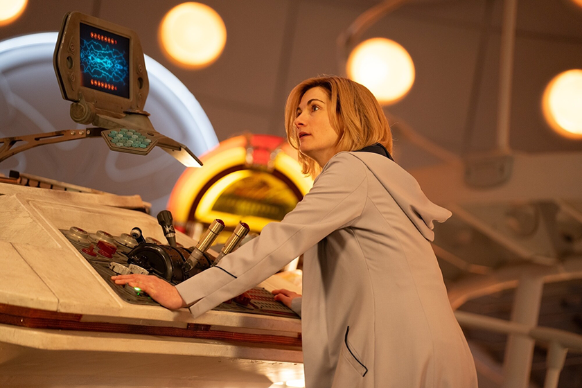 Jodie Whitaker in Season 15 (also known as Season 2) Episode 8 of Doctor Who (2025), "The Reality War"
