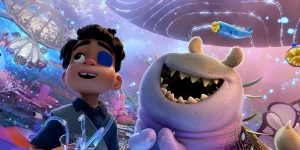 Elio (voice of Yonas Kibreab) and Glordon (voice of Remy Edgerly) in Disney and Pixar’s “Elio”