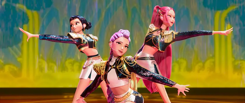 Rumi, Mira and Zoey perform in KPop Demon Hunters