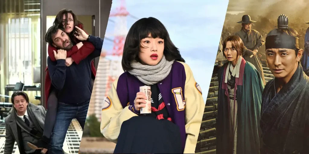 Stills from Call My Agent, Extremely Inappropriate and Kingdom, three non-English Netflix shows to watch this summer