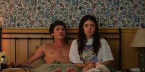Logan Lerman and Molly Gordon in Oh, Hi!