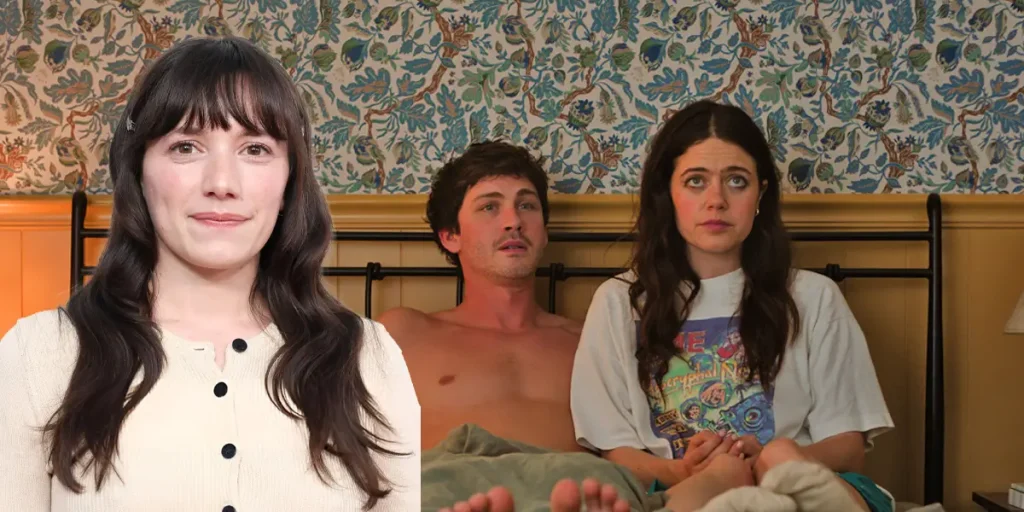 Director Sophie Brooks, whom we interview, and a still from the movie "Oh, Hi!"