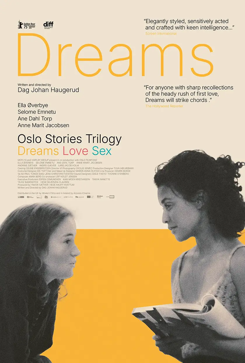 poster for Dag Johan Haugerud's "Dreams," one of the "Oslo Stories Trilogy: Dreams Love Sex" in Loud And Clear Reviews' exclusive poster reveal