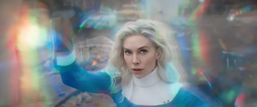 Vanessa Kirby as Sue Storm/Invisible Woman in 20th Century Studios/Marvel Studios' THE FANTASTIC FOUR: FIRST STEPS