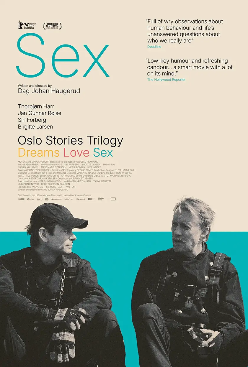 poster for Dag Johan Haugerud's "Sex," one of the "Oslo Stories Trilogy: Dreams Love Sex" in Loud And Clear Reviews' exclusive poster reveal