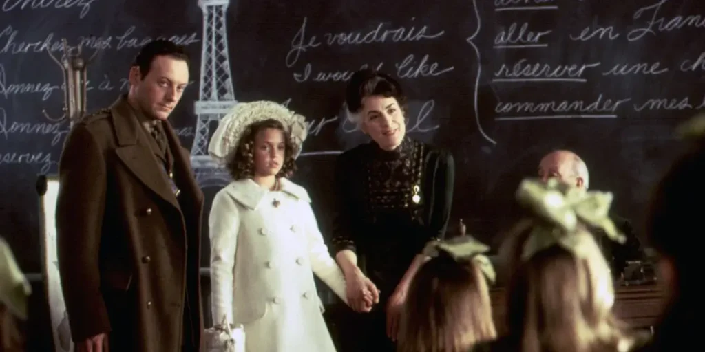 A girl is introduced to the class in a still from A Little Princess (1995)