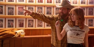 Paul Walter Hauser and Sydney Sweeney in Americana
