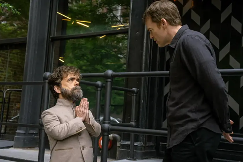 Peter Dinklage is Prater and Michael C. Hall is Dexter in episode 9 of Dexter Resurrection, which we review and recap