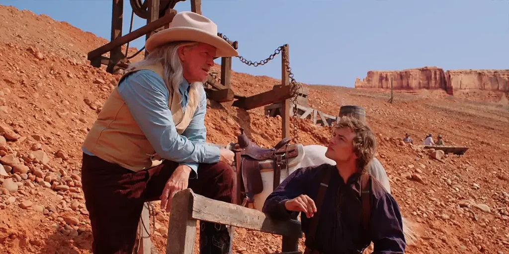 Thomas Haden Church and Josh Whitehouse in Legend of the Happy Worker