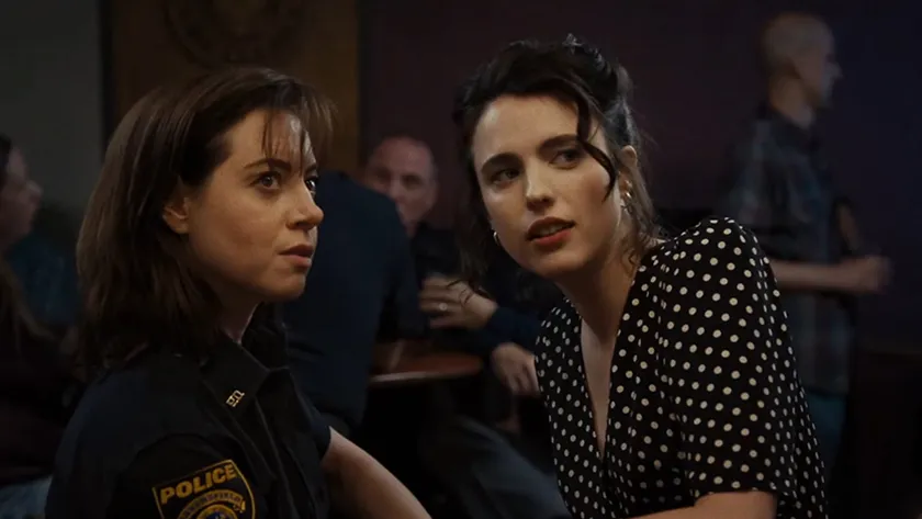 Margaret Qualley and Aubrey Plaza in Honey Don't!
