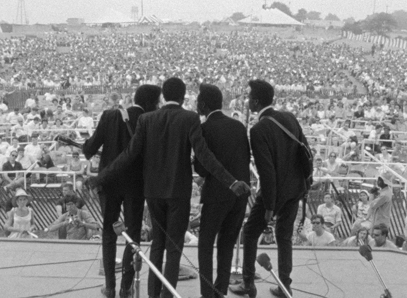 The Chambers Brothers of Carthage, Mississippi in a still from Newport & the Great Folk Dream, whose director, Robert Gordon, we interview