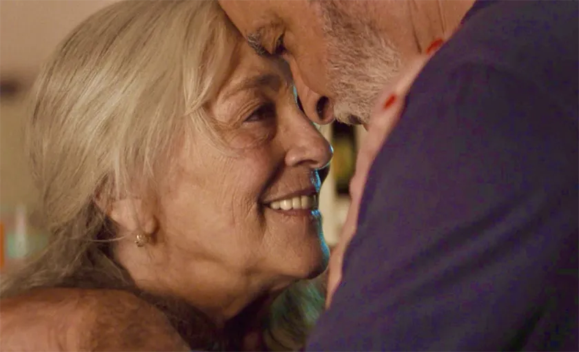 Carmen Maura is María Ángeles and Ahmed Boulane is Abslam in Calle Malaga, whose director, Maryam Touzani, we interview at the Venice Film Festival