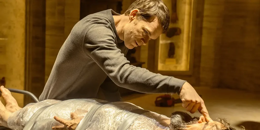 Michael C. Hall as Dexter Morgan and Peter Dinklage as Leon Prater in the season 1 finale of Dexter: Resurrection, which we recap and review in this article