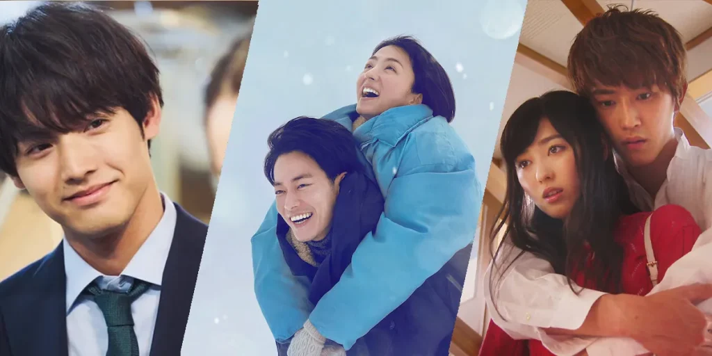 Stills from three romantic j-dramas on Netflix