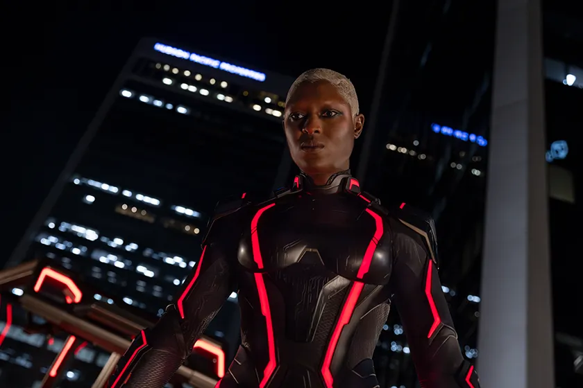 Jodie Turner-Smith as Athena in Tron: Ares