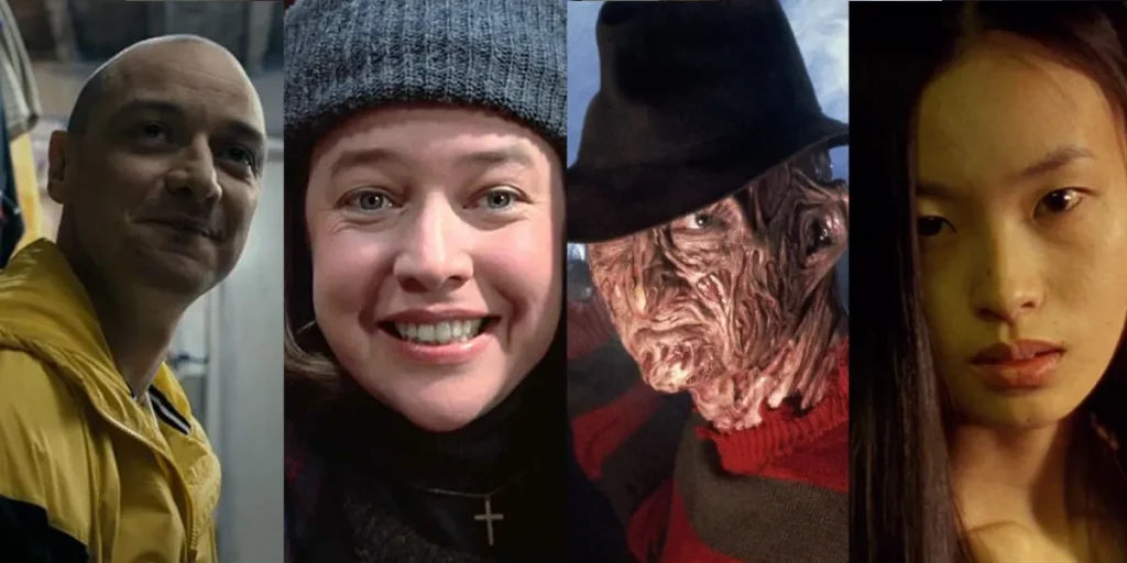Four villains from horror movies listed in Loud And Clear Reviews' article about the worst horror roommates