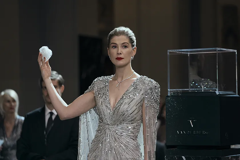 Rosamund Pike as Veronika in Now You See Me: Now You Don’t