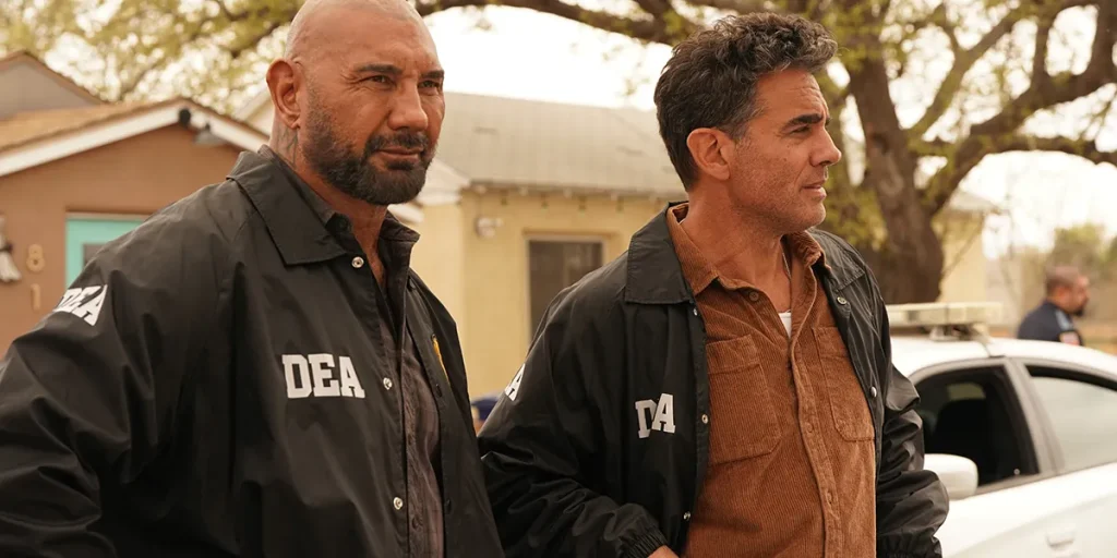 Dave Bautista and Bobby Cannavale in Trap House