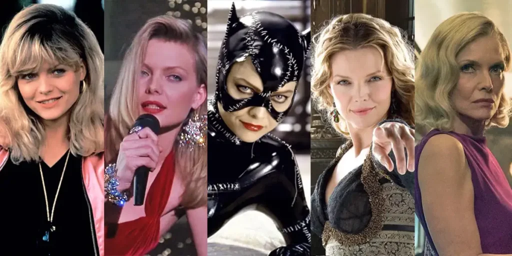 Stills from Greas 2, The Fabulous Baker Boys, Batman Returns, Stardust and Murder on the Orient Express, 5 of the best Michelle Pfeiffer movies ranked from worst to best by Loud And Clear