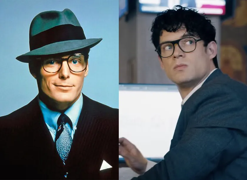Christopher Reeve and David Corenswet in Superman (1978) and Superman (2025)