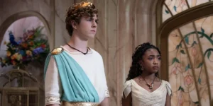 Walker Skobell and Leah Jeffries in Season 2 Episode 5 of Percy Jackson and the Olympians