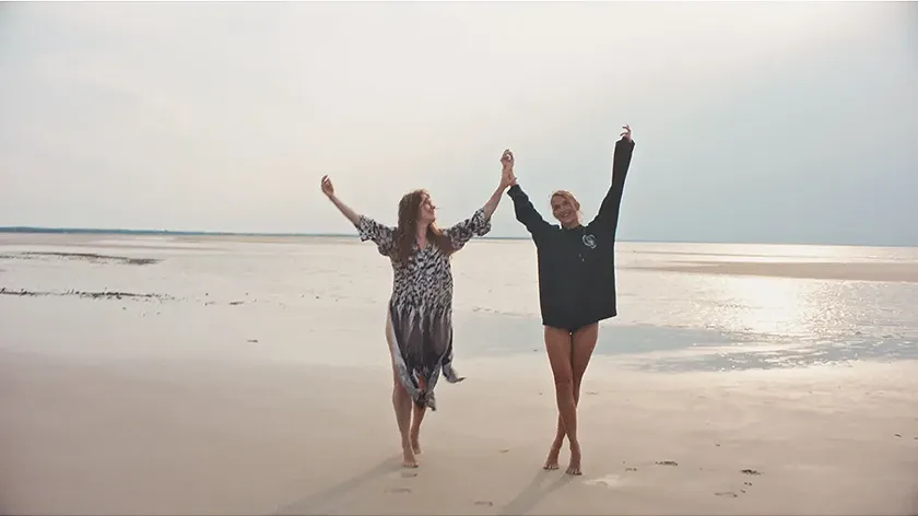 Amy Adams and Chloe East in At the Sea