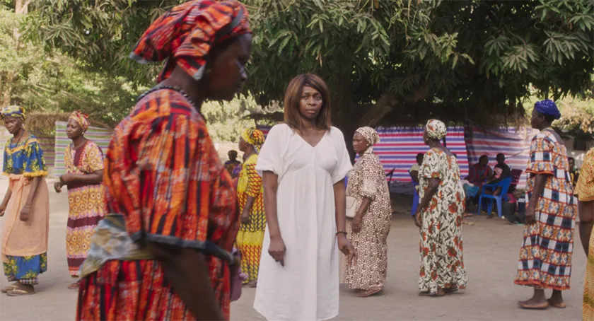 Two women look at each other in a still from Dao