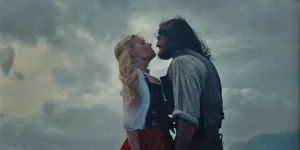 Margot Robbie as Catherine Earnshaw and Jacob Elordi as Heathcliff in Wuthering Heights (2026)