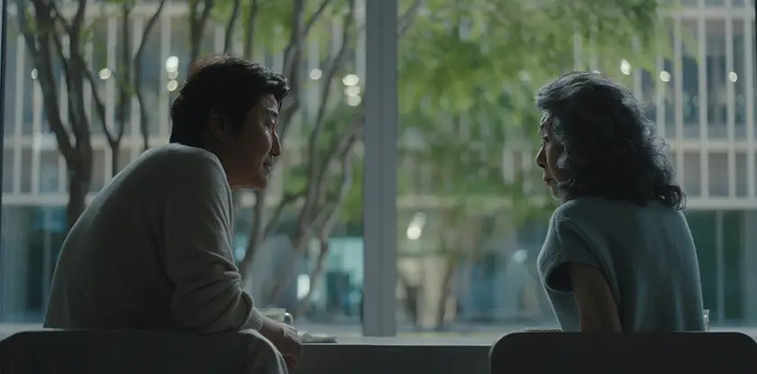 Song Kang-ho as Dr. Kim, Youn Yuh-jung as Chairwoman Park in episode 203 of Beef Season 2, which this article explores everything we know about