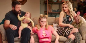 Nick Offerman, Elle Fanning and Michelle Pfeiffer in "Margo’s Got Money Troubles"
