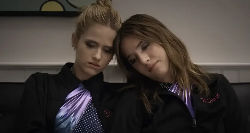 Audrey Zahn and Mackenzie Ziegler, whom we interview together with Steve Zahn and Rick Gomez, in the film She Dances